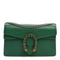 Dollar Calfskin Crystal Super Mini Dionysus Shoulder Bag Emerald wholesalehk.shop
