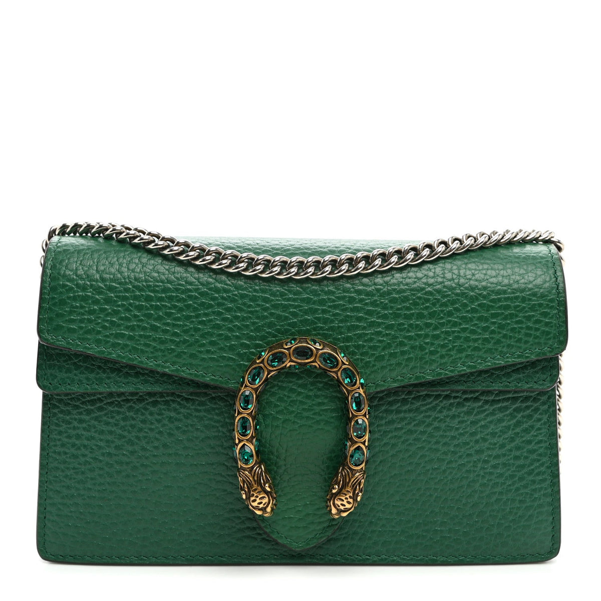 Dollar Calfskin Crystal Super Mini Dionysus Shoulder Bag Emerald wholesalehk.shop