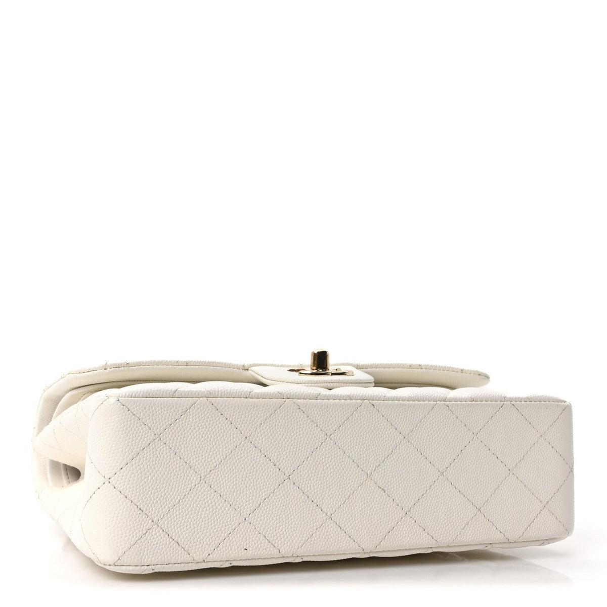 Caviar Quilted Small Double Flap White wholesalehk.shop