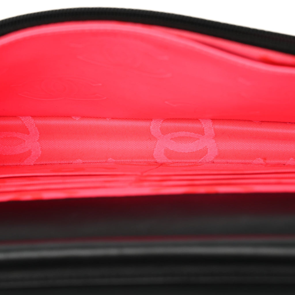 Calfskin Quilted Cambon Wallet on Chain WOC Black wholesalehk.shop