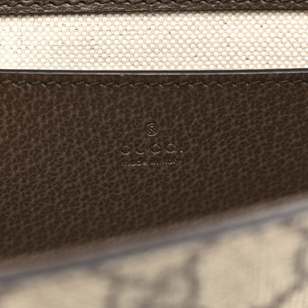 GG Supreme Monogram Textured Dollar Calfskin Web Mini Ophidia Envelope Shoulder Bag Beige Ebony New Acero wholesalehk.shop