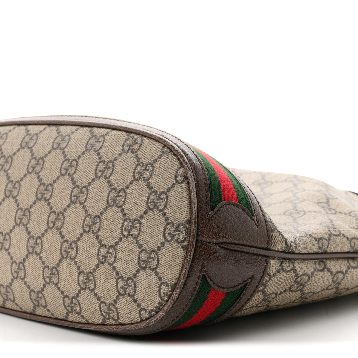 GG Supreme Monogram Web Ophidia Bucket Bag Brown wholesalehk.shop