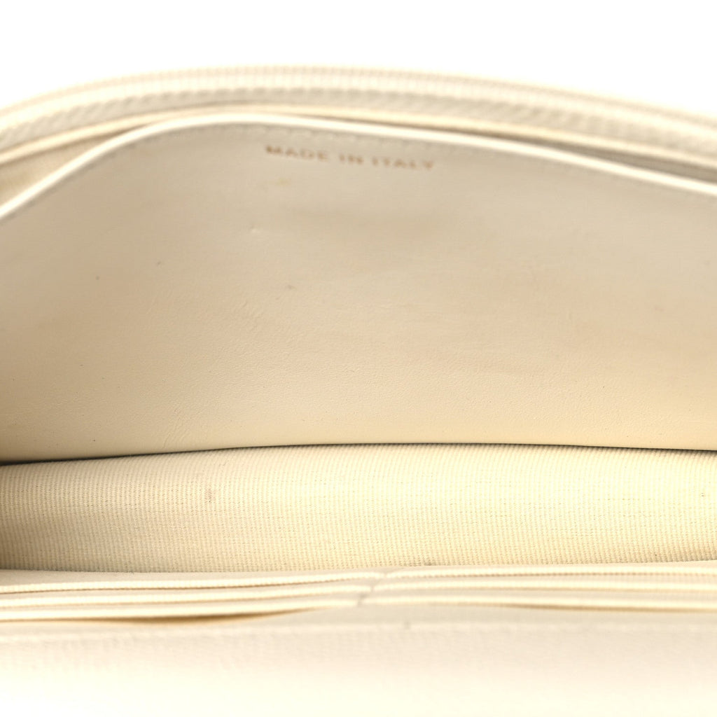 Shiny Caviar Quilted Flap Charm Wallet On Chain WOC White wholesalehk.shop