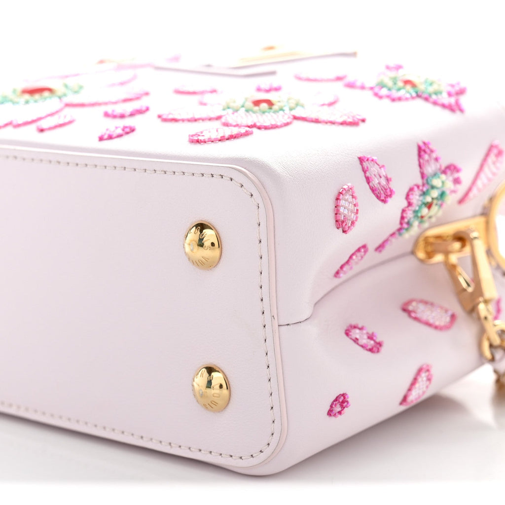 LV X TM Lambskin Beaded Embroidered Mini Cherry Blossom Capucines Pink £¨ Direct shipment via from wholesalehk.shop
