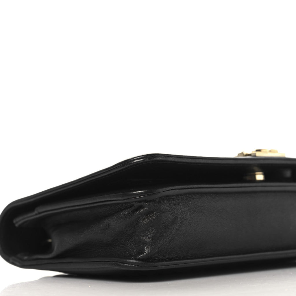 LAmbskin Chevron Boy Wallet On Chain WOC Black wholesalehk.shop