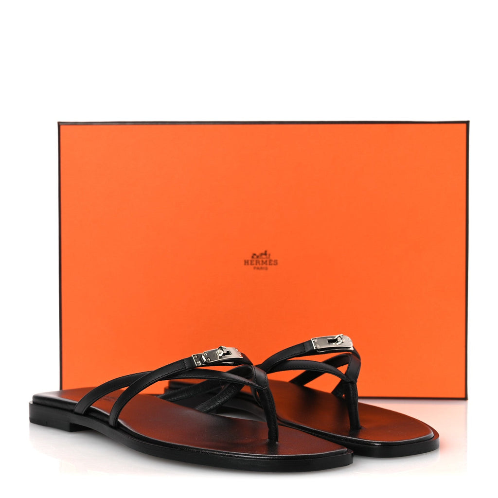 Calfskin Miss Sandals 39 Black wholesalehk.shop