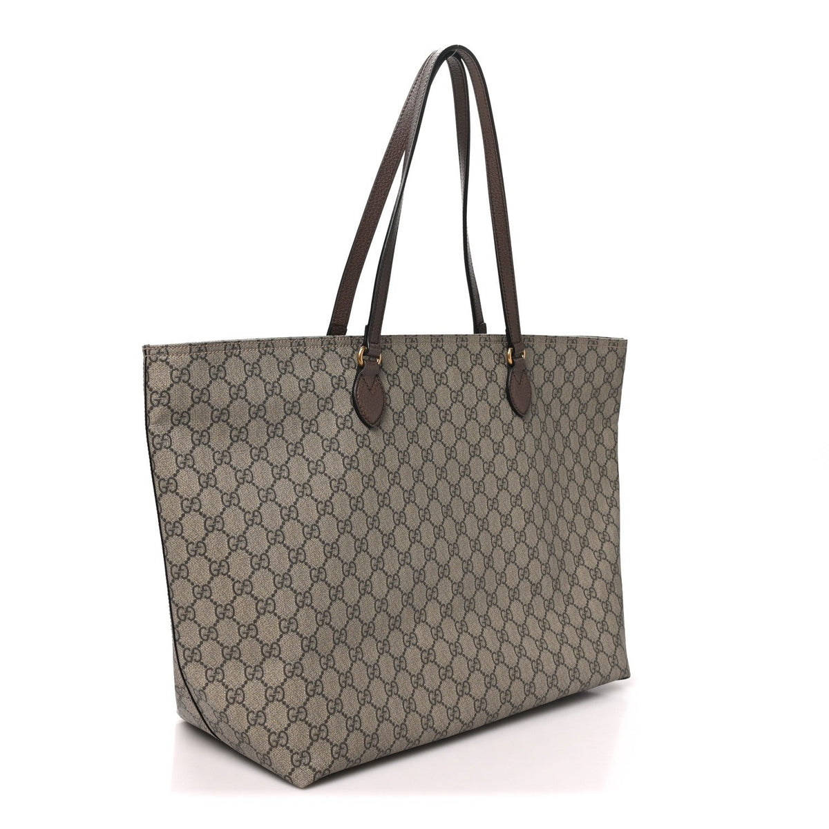GG Supreme Monogram Medium Ophidia Shopping Tote Ebony wholesalehk.shop