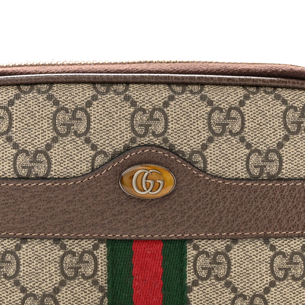 GG Supreme Monogram Ophidia Belted iPhone Case 85 34 Dark Brown wholesalehk.shop