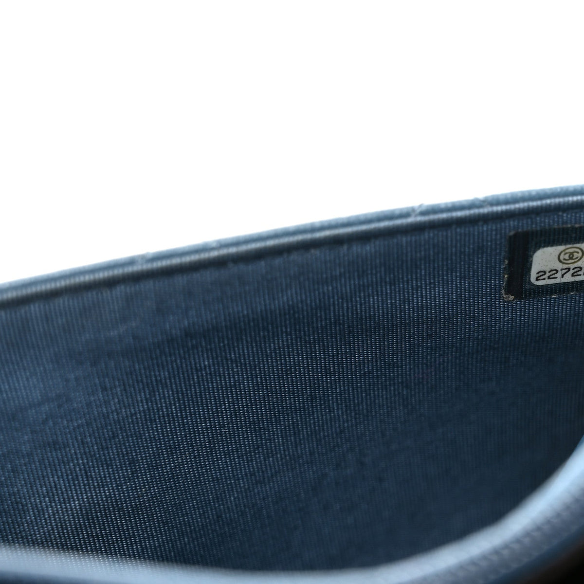 Lambskin Quilted Trendy CC Wallet On Chain WOC Blue wholesalehk.shop