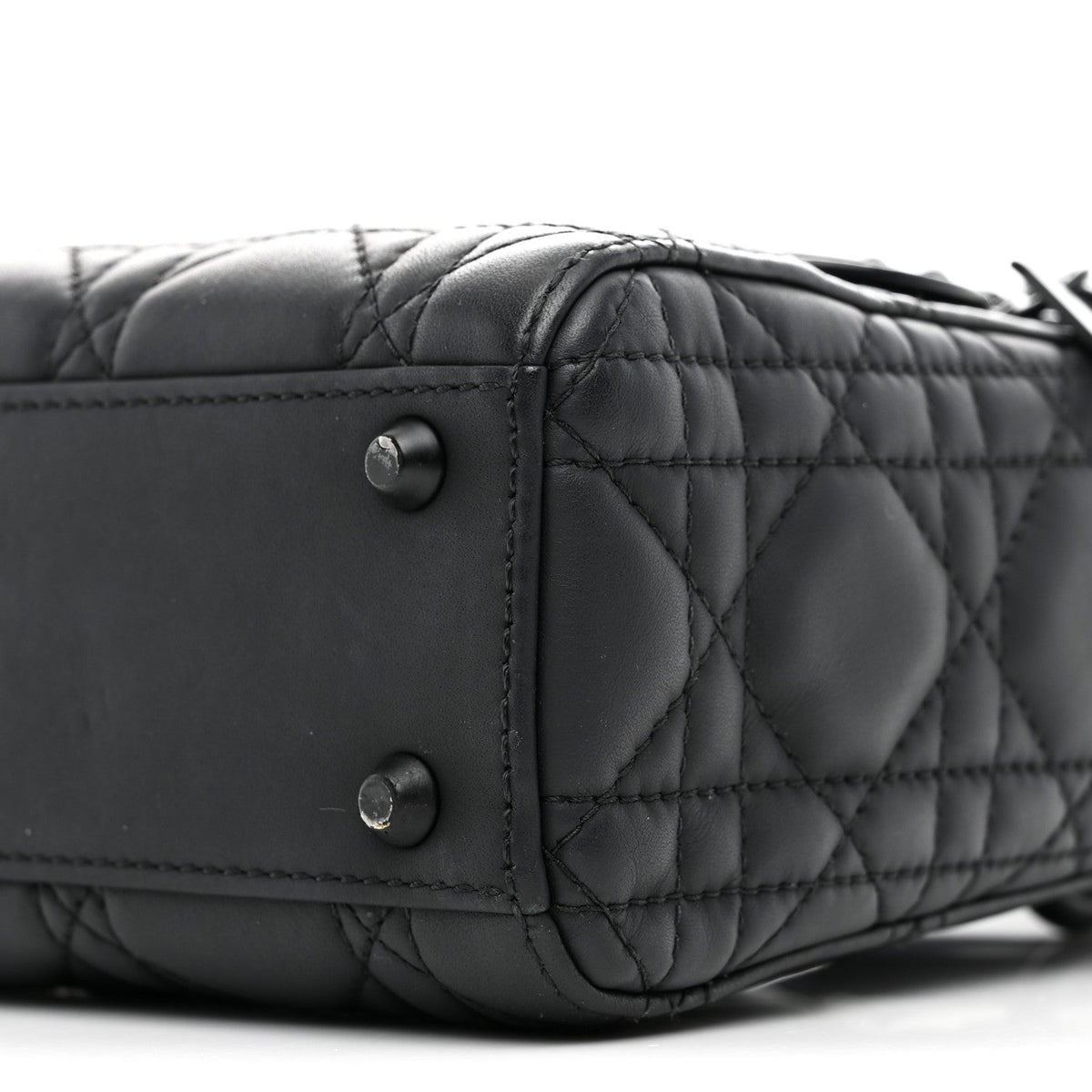 Ultra Matte Calfskin Cannage Mini Lady Dior Black wholesalehk.shop