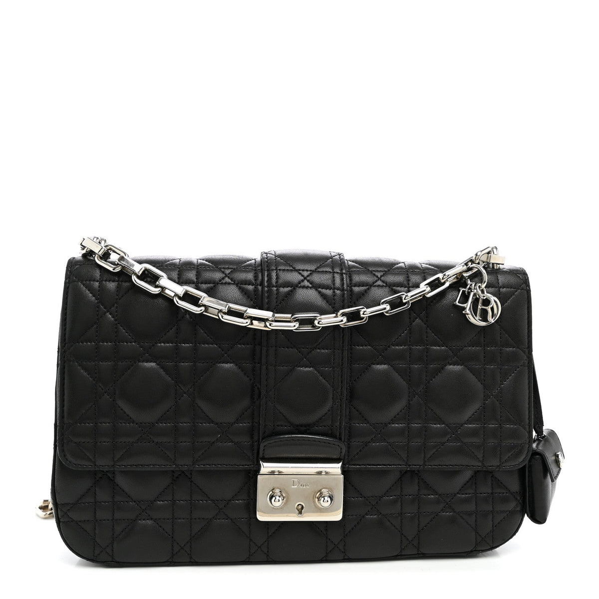 Lambskin Cannage Medium Miss Dior Flap Black wholesalehk.shop