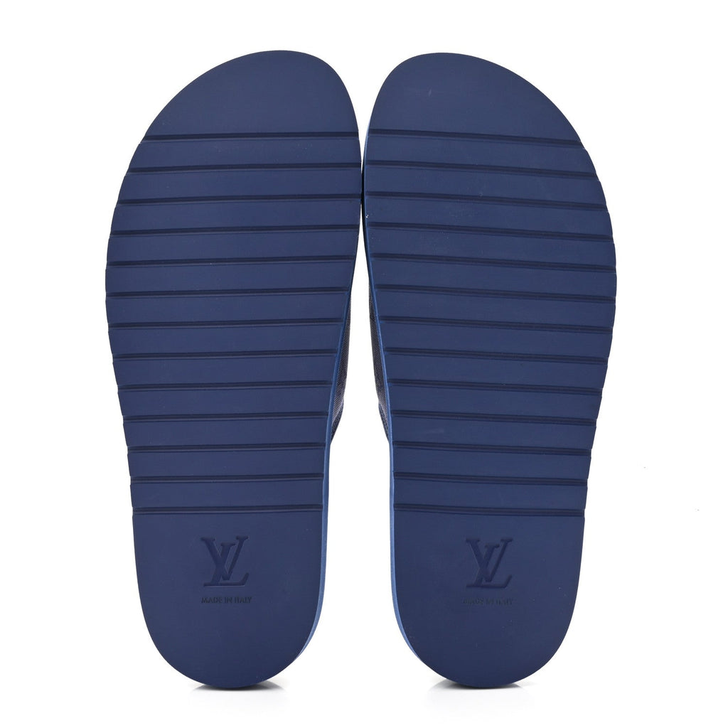 Monogram Mens Miami Mules 8.5 Navy Blue £¨ Direct shipment via from wholesalehk.shop