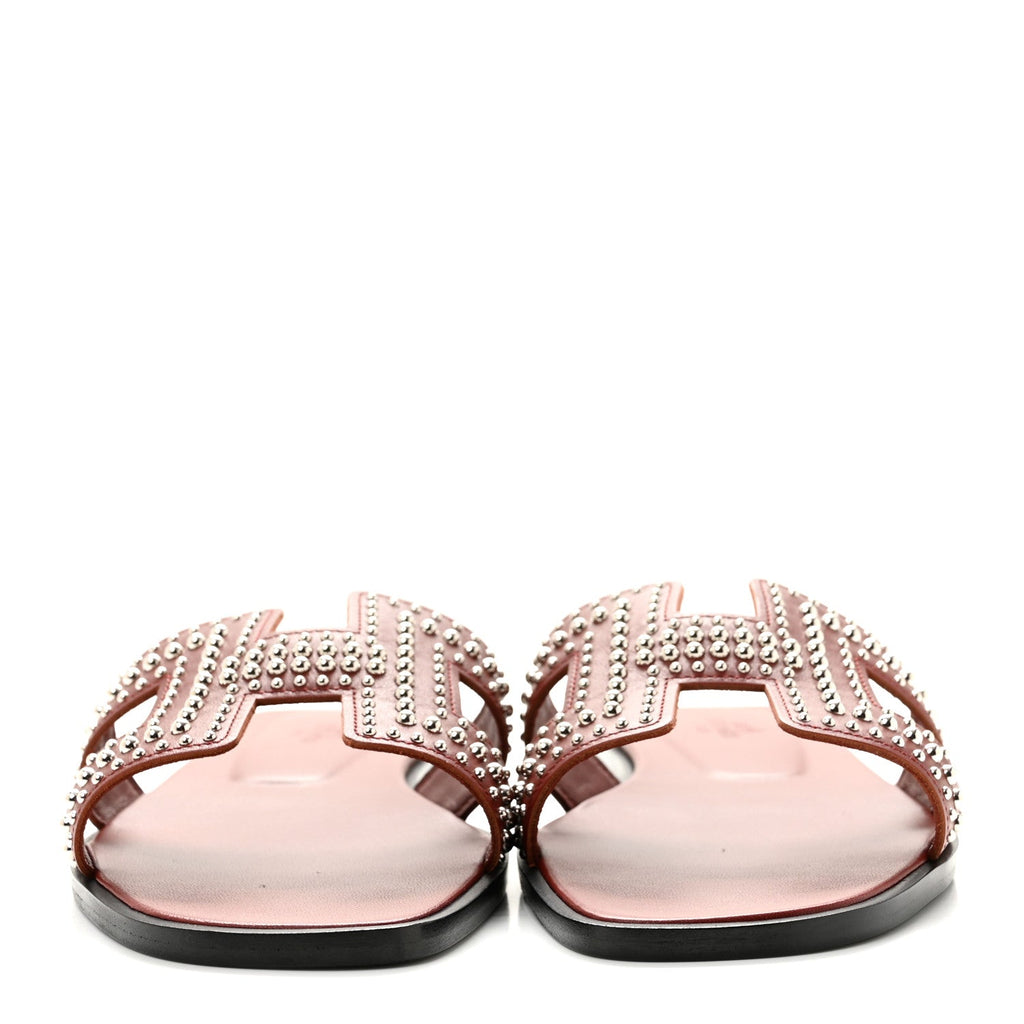 Calfskin Studded Oran Sandals 36.5 Rouge Tomette wholesalehk.shop