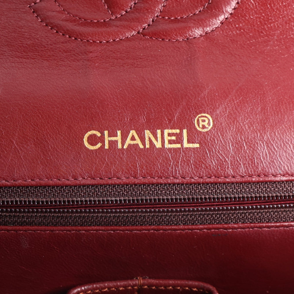 Lambskin Quilted Medium Double Flap Black wholesalehk.shop