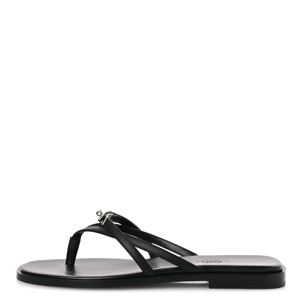 Calfskin Miss Sandals 37 Black wholesalehk.shop