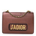 Metallic Calfskin J'Adior Chain Flap Bag Noisette wholesalehk.shop