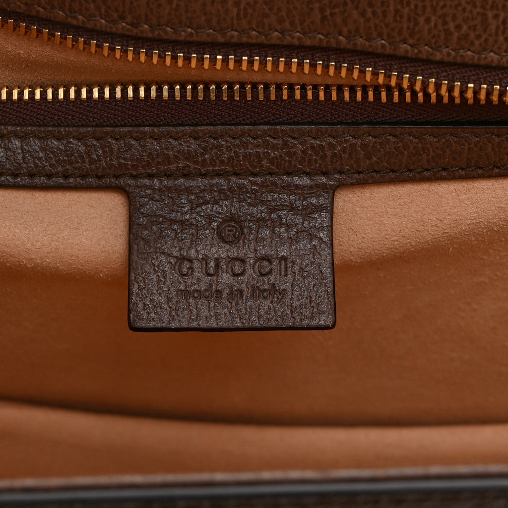 GG Supreme Monogram Web Small Ophidia Flap Messenger Bag Brown wholesalehk.shop