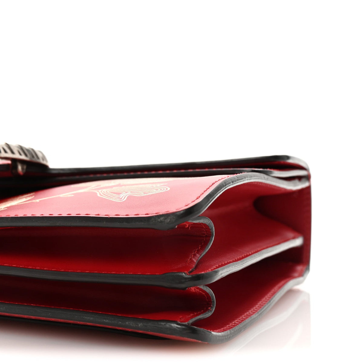 Calfskin Chinese New Year Medium Dionysus Shoulder Bag Hibiscus Red wholesalehk.shop