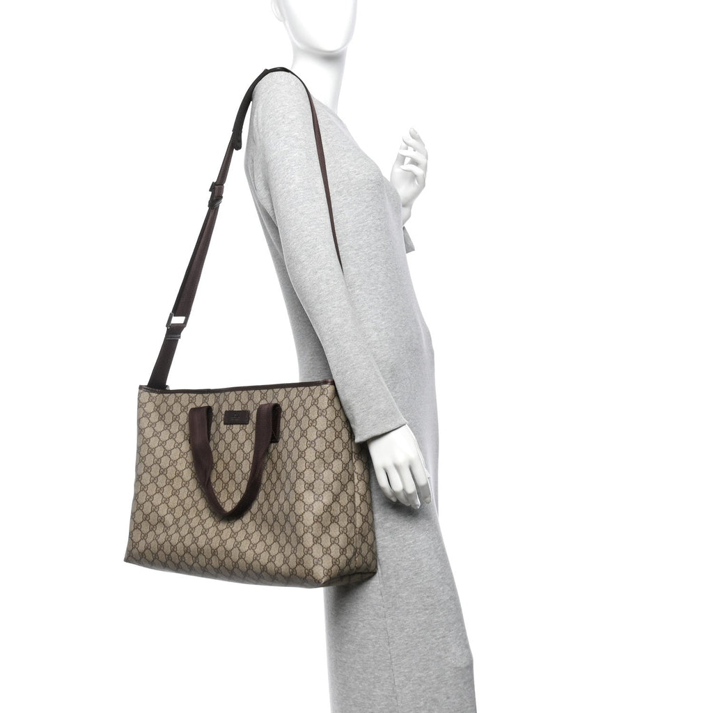 GG Plus Monogram Travel Bag Dark Brown wholesalehk.shop