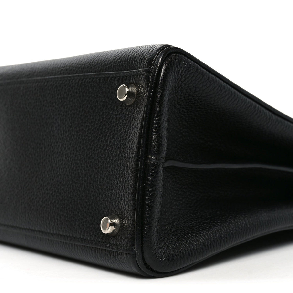 Grainy Calfskin Medium Zumi Top Handle Bag Black wholesalehk.shop