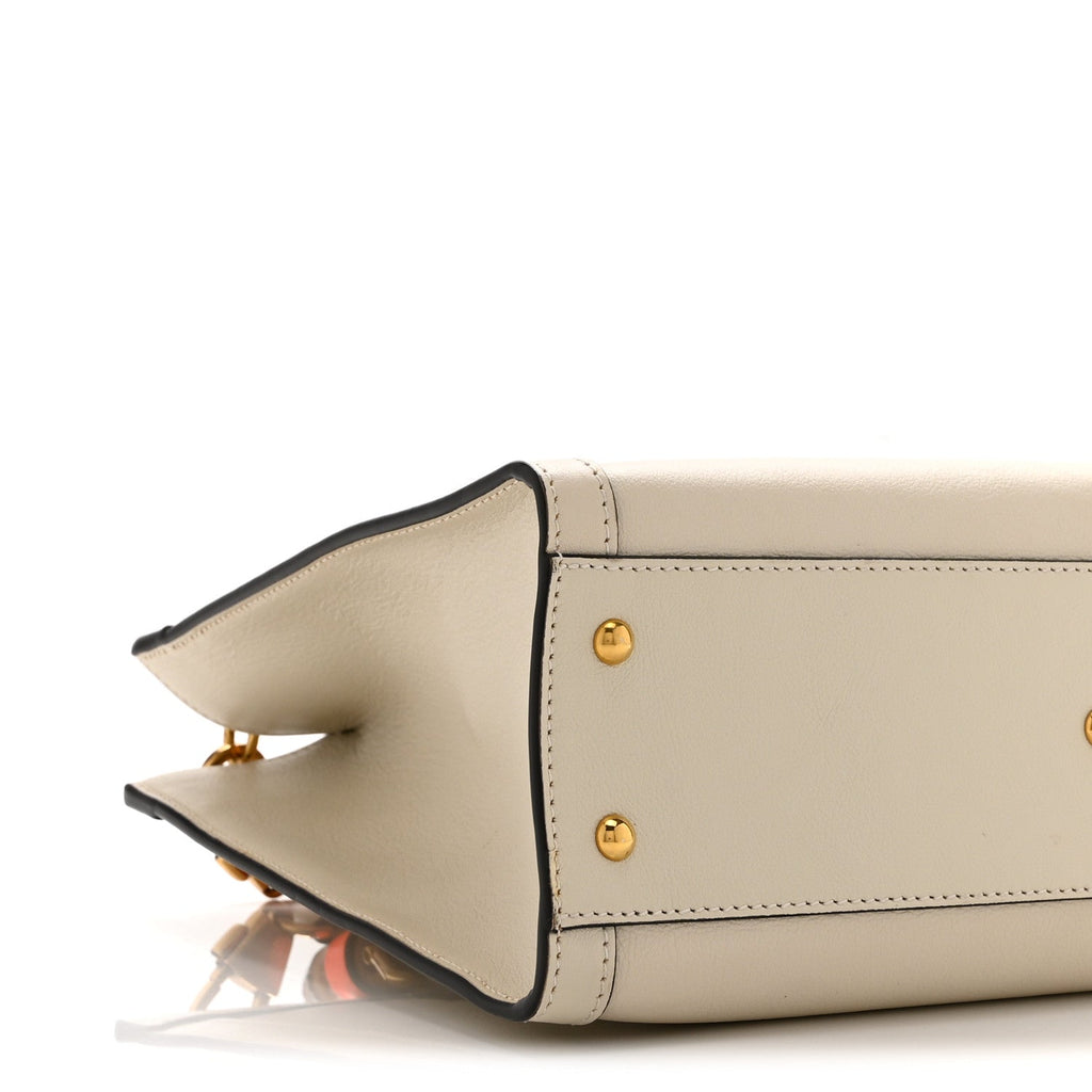 Wonka Grain Calfskin Small Diana Tote Bag Mystic White Cuir wholesalehk.shop