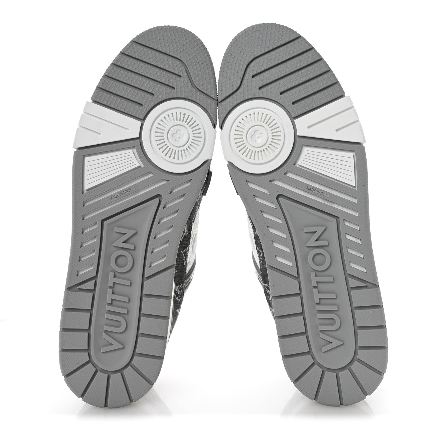 Calfskin Embossed Monogram Denim Mens LV Trainer Sneakers 10 Grey £¨ Direct shipment via from wholesalehk.shop