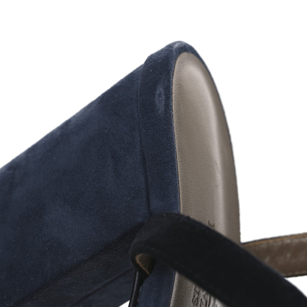 Suede Goatskin Calas Sandals 37.5 Vert Oxford Bleu Celeste Black wholesalehk.shop