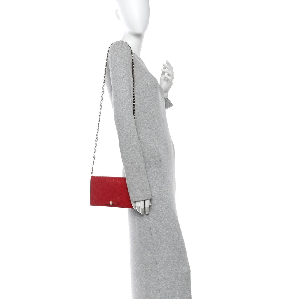 Guccissima Signature Bowy Chain Wallet Hibiscus Red £¨ Direct shipment via from wholesalehk.shop