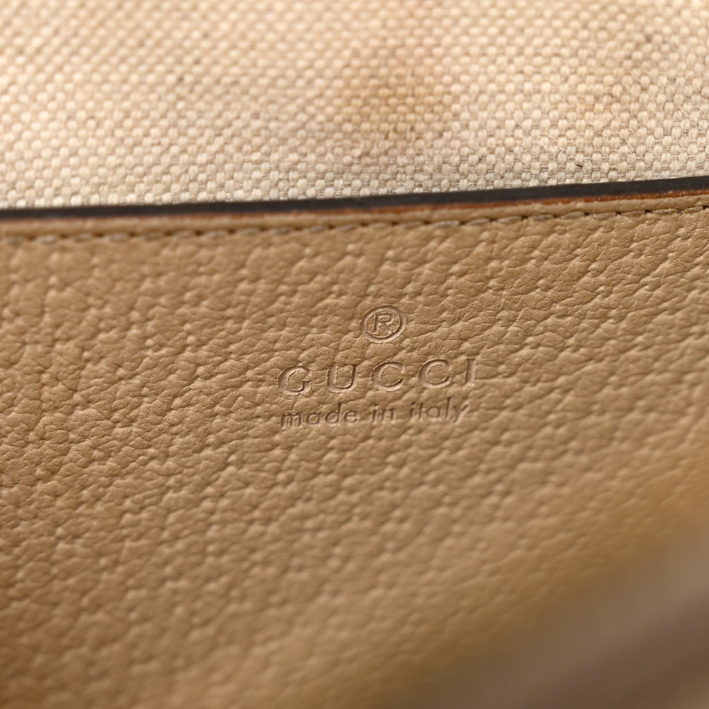 GG Supreme Monogram Textured Dollar Calfskin Web Small Ophidia Dome Shoulder Beige Mystic White Oatmeal wholesalehk.shop