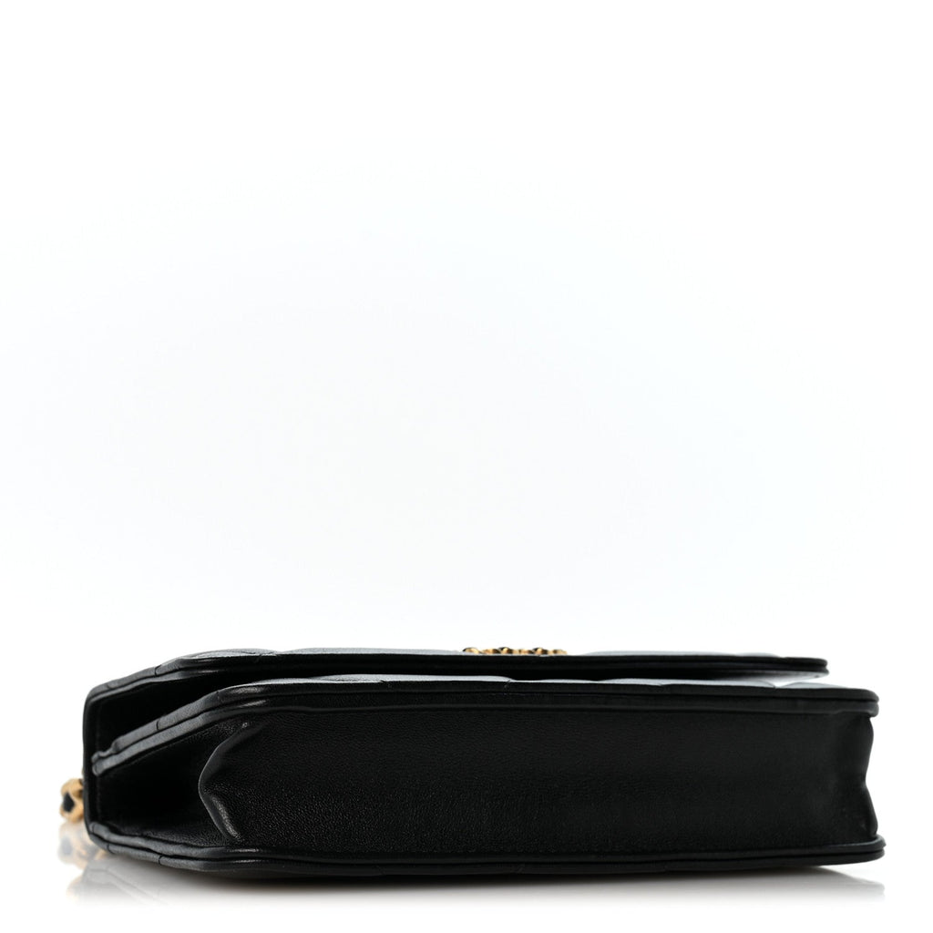 Lambskin Quilted Chanel 19 Wallet On Chain WOC Black wholesalehk.shop