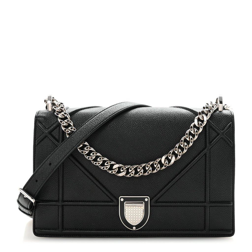 Grained Calfskin Medium Diorama Flap Bag Black ¡§ Direct shipment via from wholesalehk.shop