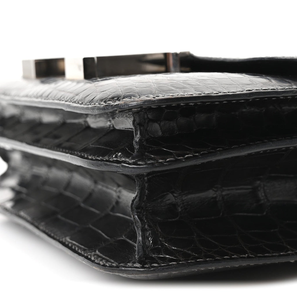 Shiny Alligator Constance 18 Black £¨ Direct shipment via from wholesalehk.shop
