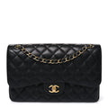 Caviar Quilted Jumbo Double Flap Black wholesalehk.shop