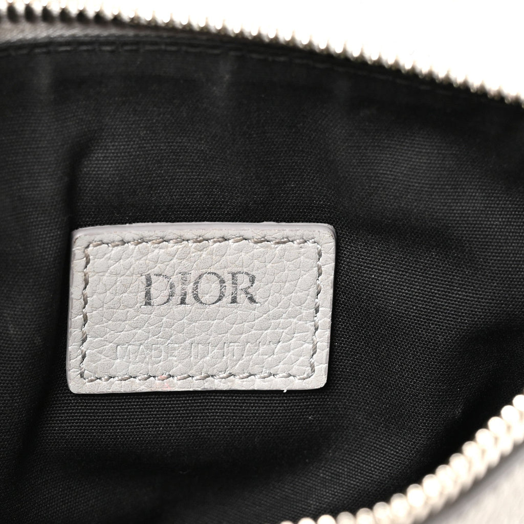 Grained Calfskin Mens Mini Saddle Bag Gray wholesalehk.shop