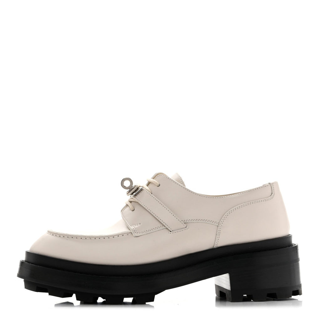 Glossed Calfskin First Derby 36.5 Beige Glaise wholesalehk.shop