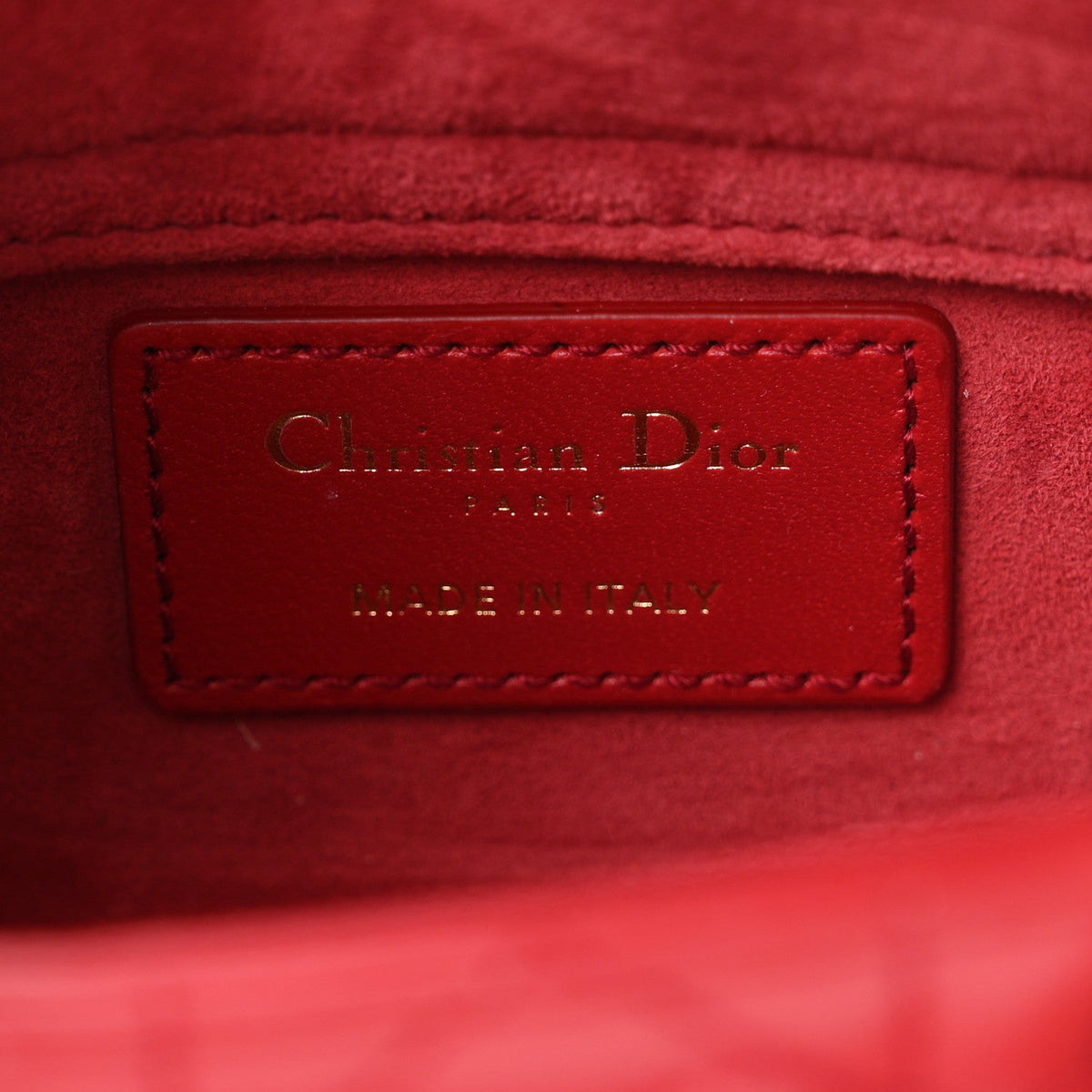 Lambskin Cannage Dioramour Micro Lady D-Joy Red wholesalehk.shop