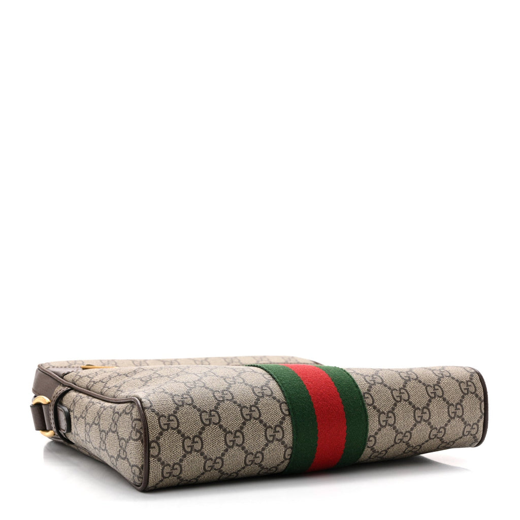 GG Supreme Monogram Web Medium Ophidia Messenger Bag Brown wholesalehk.shop