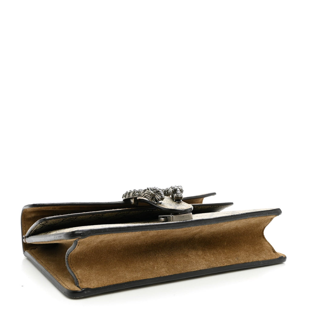 GG Supreme Monogram Suede Crystal Small Dionysus Shoulder Bag Beige Ebony Taupe wholesalehk.shop