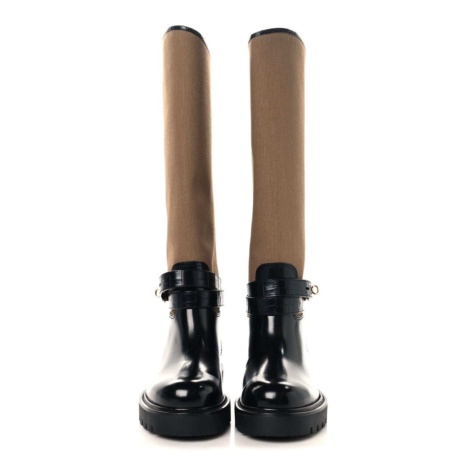 Canvas Calfskin Territory Flat High Ranger Boots 37 Khaki £¨ Direct shipment via from wholesalehk.shop