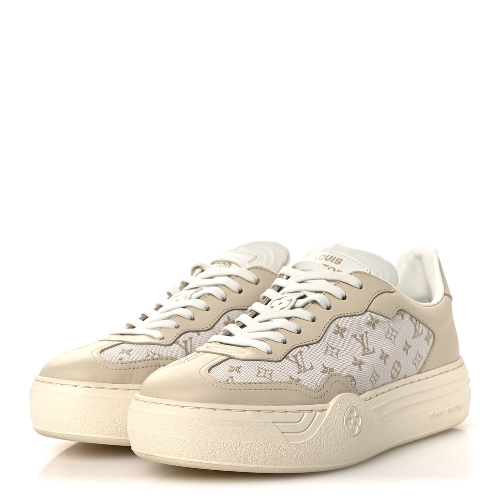 Canvas Calfskin Monogram LV Groovy Platform Sneakers 39 Beige £¨ Direct shipment via from wholesalehk.shop
