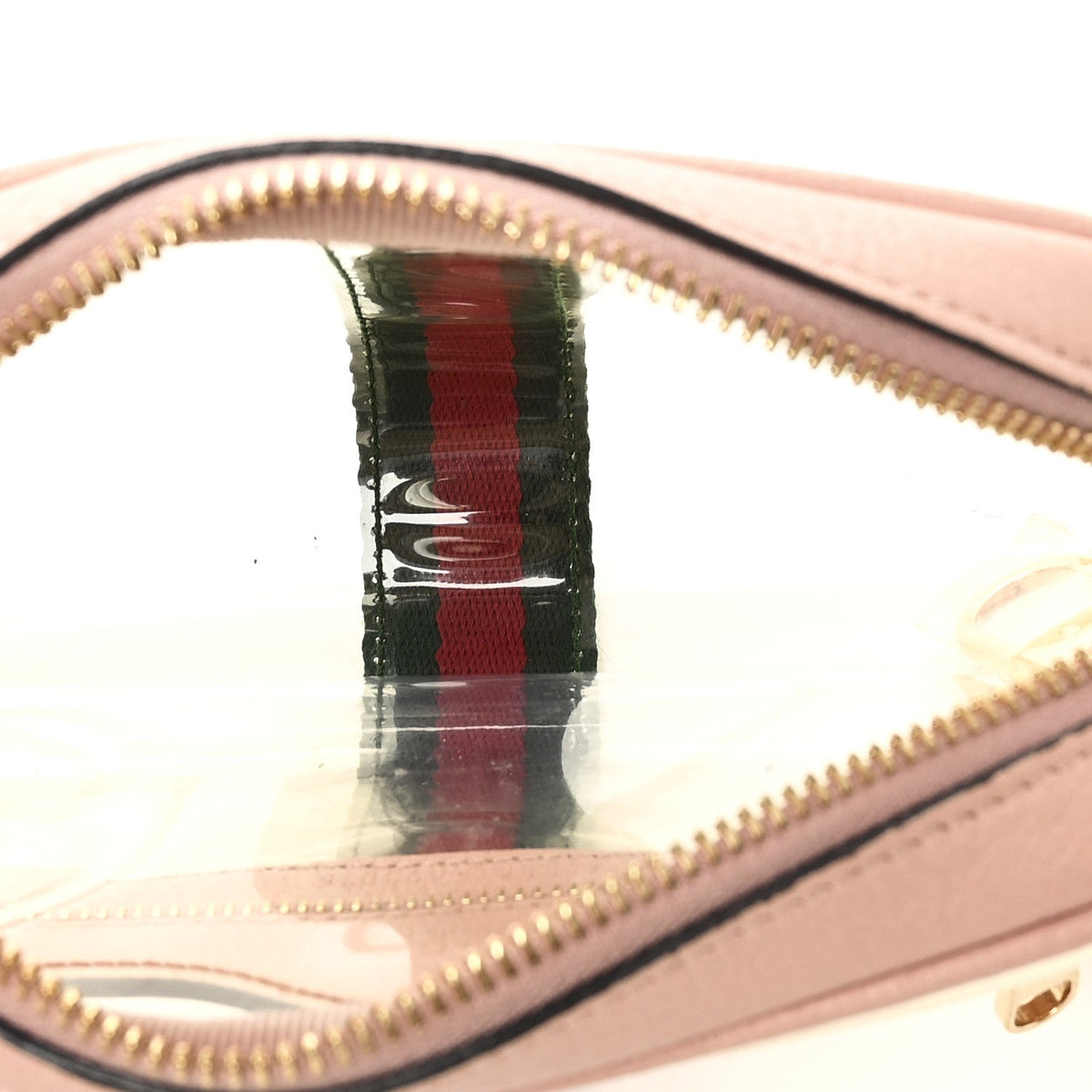 Vinyl Web Mini Ophidia Transparent Shoulder Bag Perfect Pink wholesalehk.shop