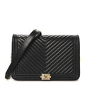 LAmbskin Chevron Boy Wallet On Chain WOC Black wholesalehk.shop