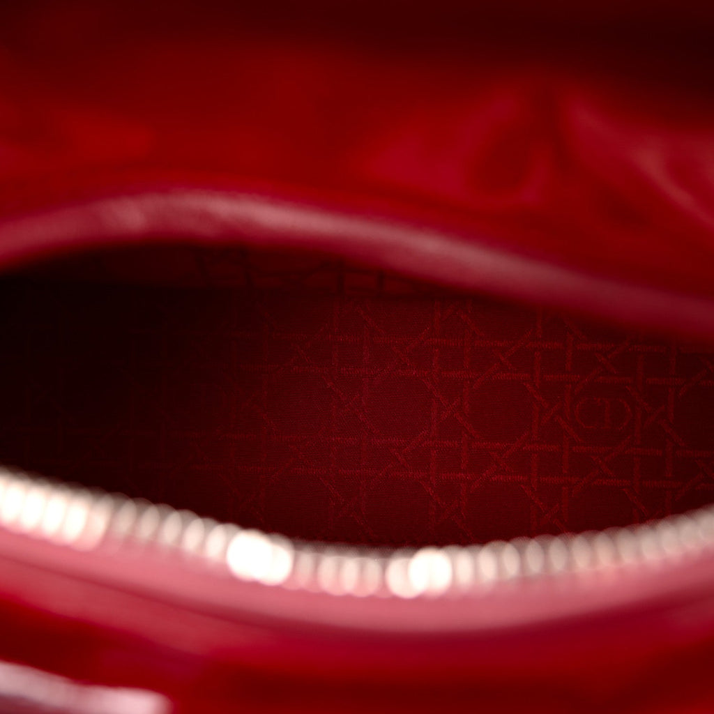 Patent Cannage Medium Lady Dior Red wholesalehk.shop