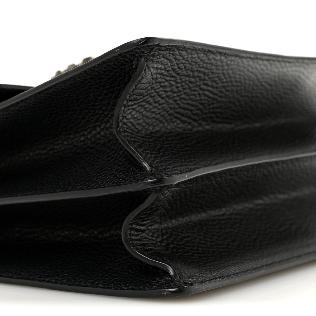 Dollar Calfskin Crystal Web Medium Dionysus Bamboo Top Handle Bag Black Black Diamond wholesalehk.shop