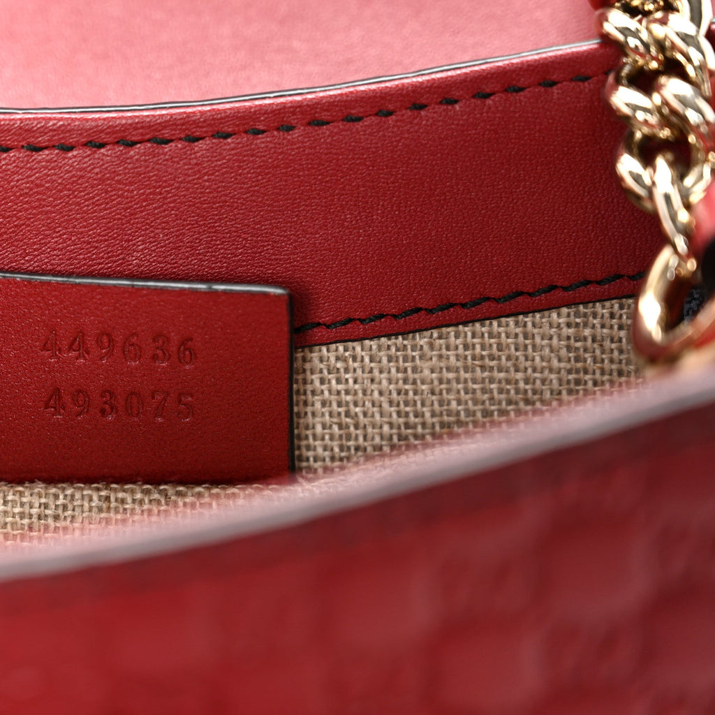 Soft Microguccissima Mini Emily Chain Shoulder Bag Rosso £¨ Direct shipment via from wholesalehk.shop