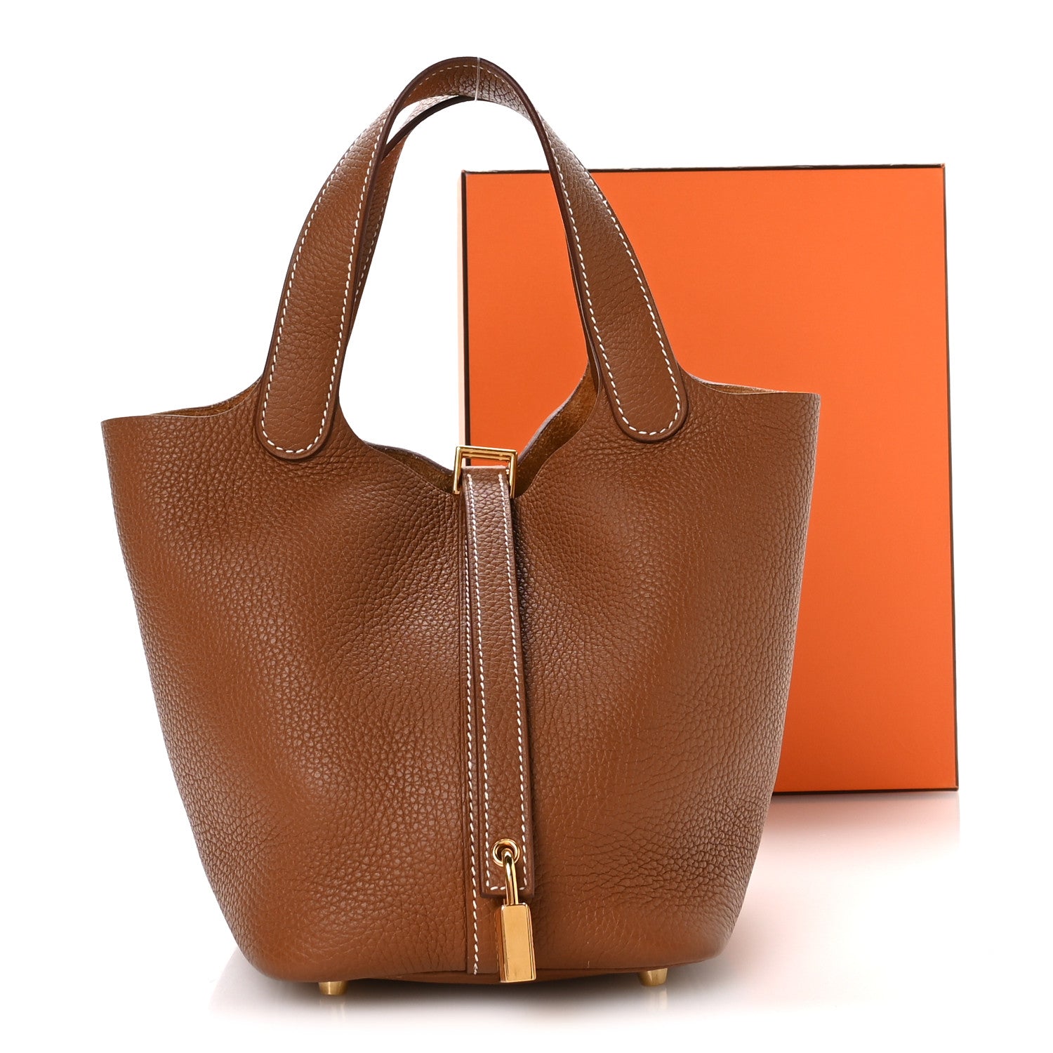 Taurillon Clemence Picotin Lock 18 PM Gold £¨ Direct shipment via from wholesalehk.shop