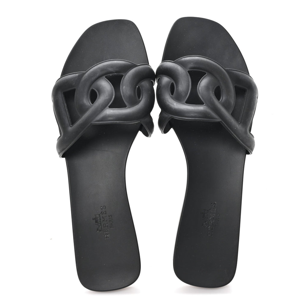 Rubber Aloha Sandals 38 Black wholesalehk.shop