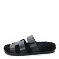 Calfskin Woolskin Womens Chypre Sandals 38 Black wholesalehk.shop