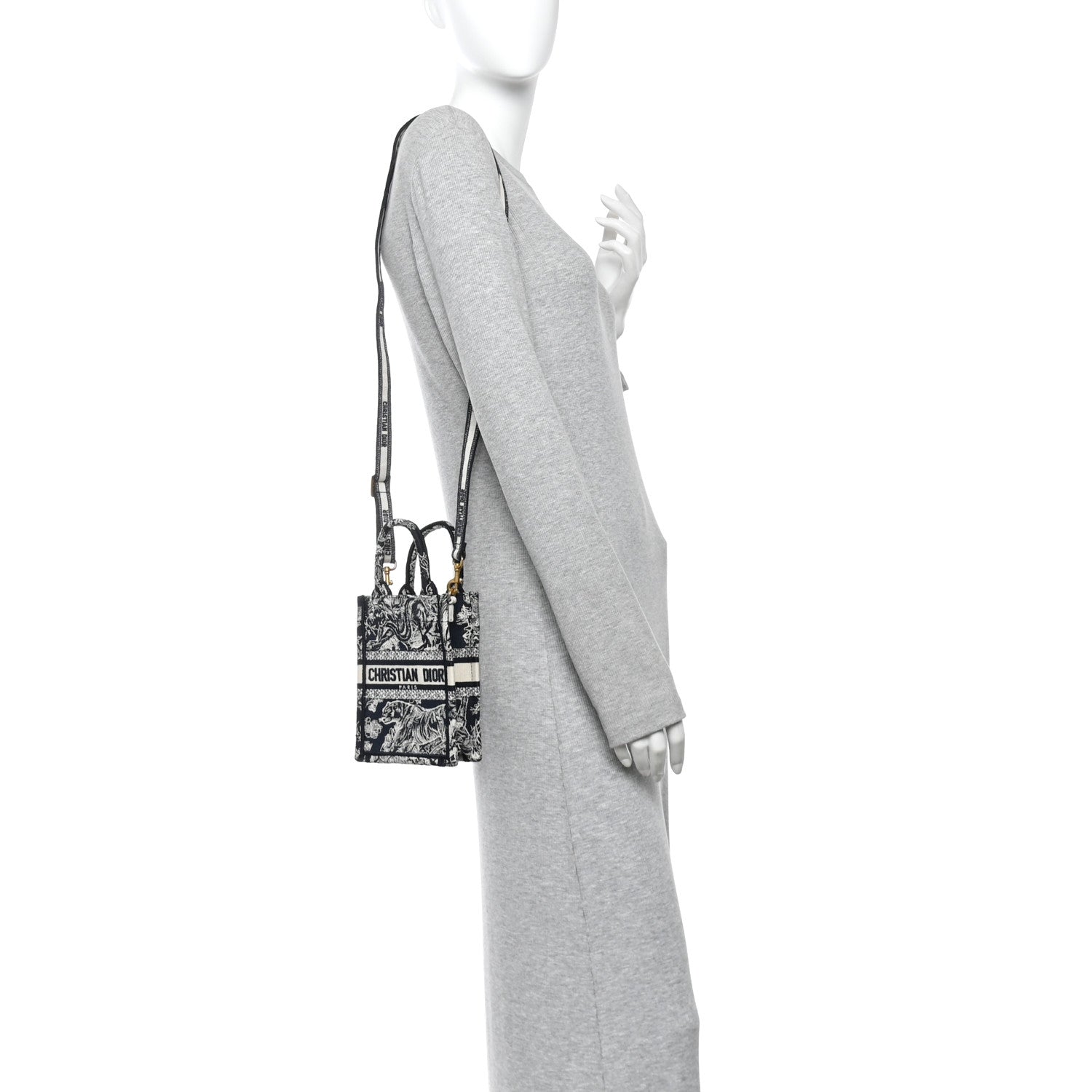 Canvas Toile de Jouy Reverse Embroidered Mini Book Tote Phone Bag Blue £¨ Direct shipment via from wholesalehk.shop