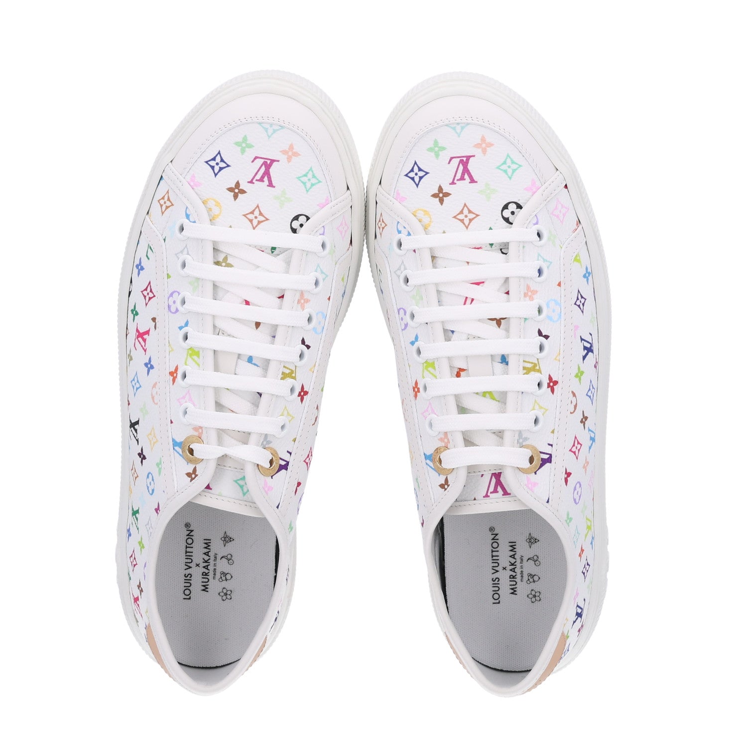 LV X TM Calfskin Monogram Multicolor Lagoon Sneakers 40 White £¨ Direct shipment via from wholesalehk.shop